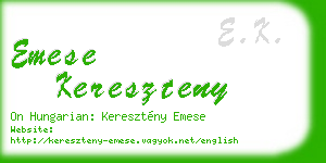 emese kereszteny business card